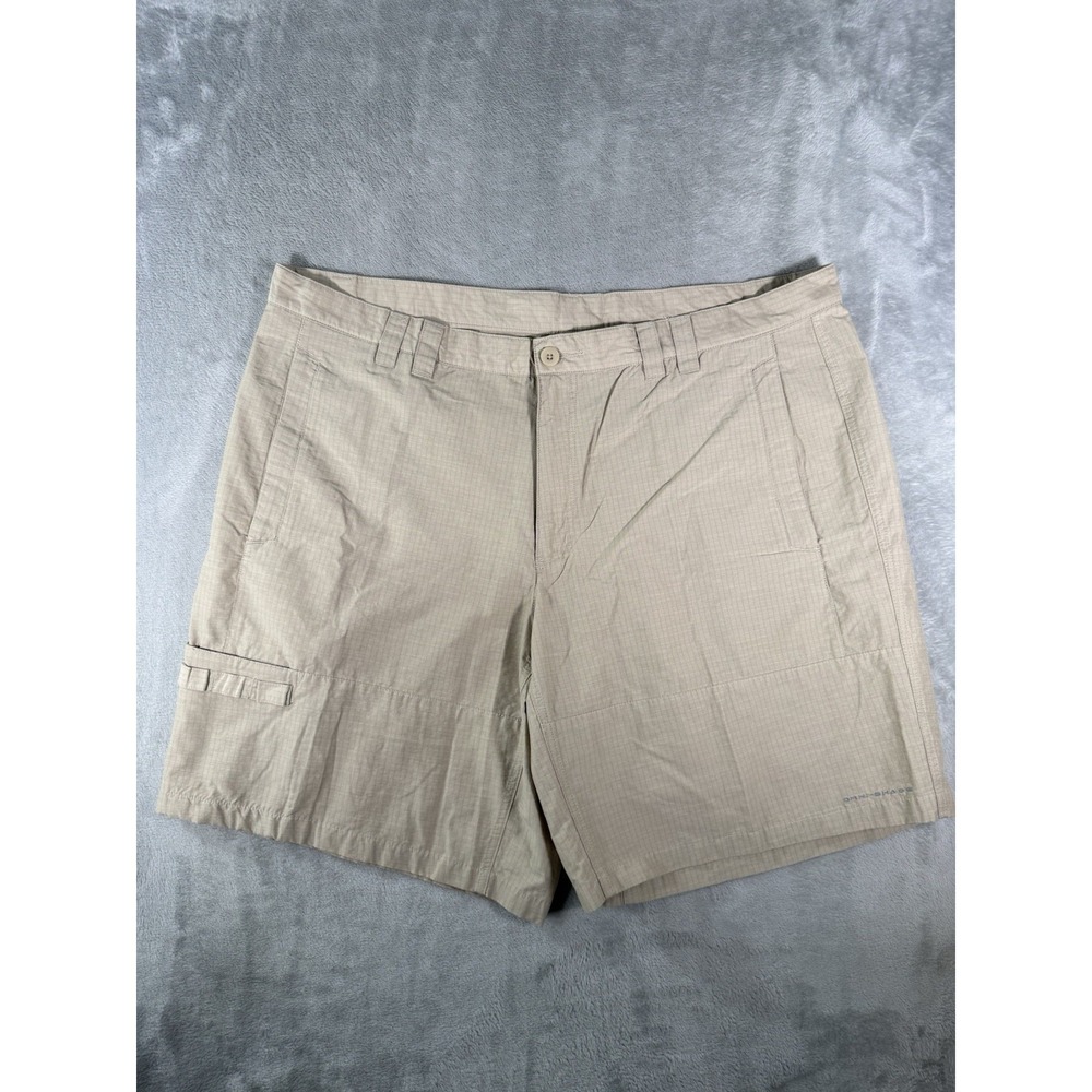 Columbia PFG Barracuda Killer Shorts Mens 44 Beige Ripstop Performance